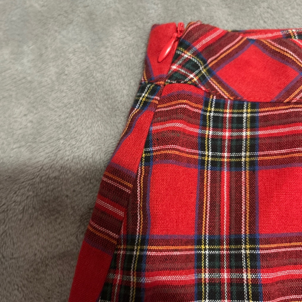 Women's ENGLISH FACTORY Red Plaid Mini Skirt M - Picture 4 of 4
